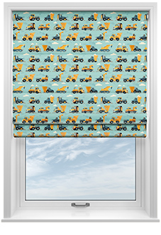 Construction Crew, Digger - Roman Blind